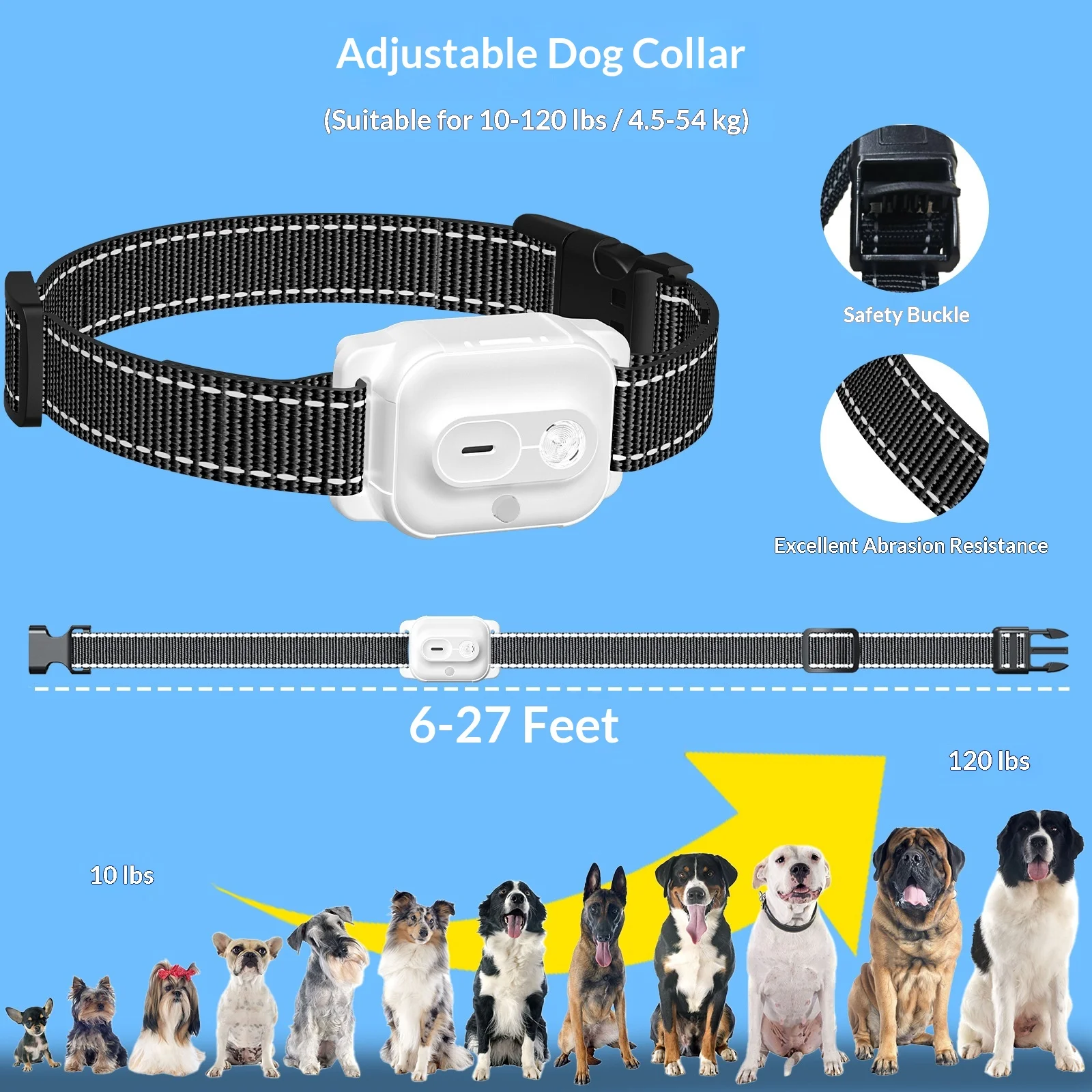 Collar de adiestramiento con control remoto para perros