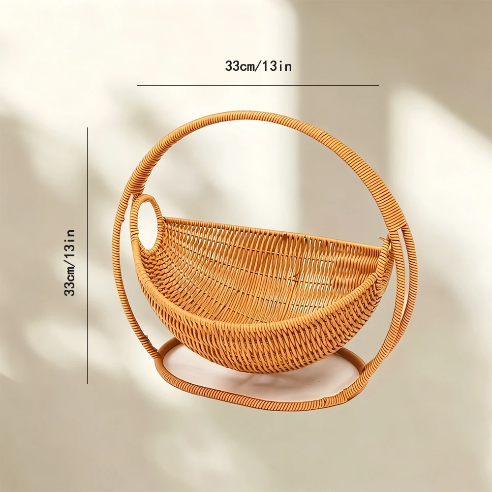 Cama cesta ratán transpirable para gatos y perros pequeños - imagen 2