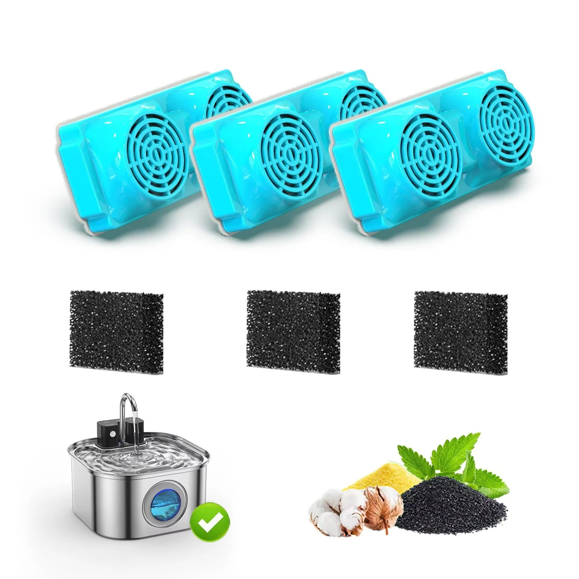 Filtros fuente agua gatos – Repuestos purificador 3L - imagen 4