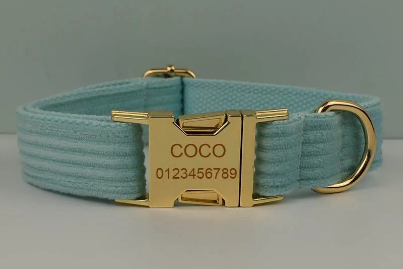Collar con placa de identificación personalizada