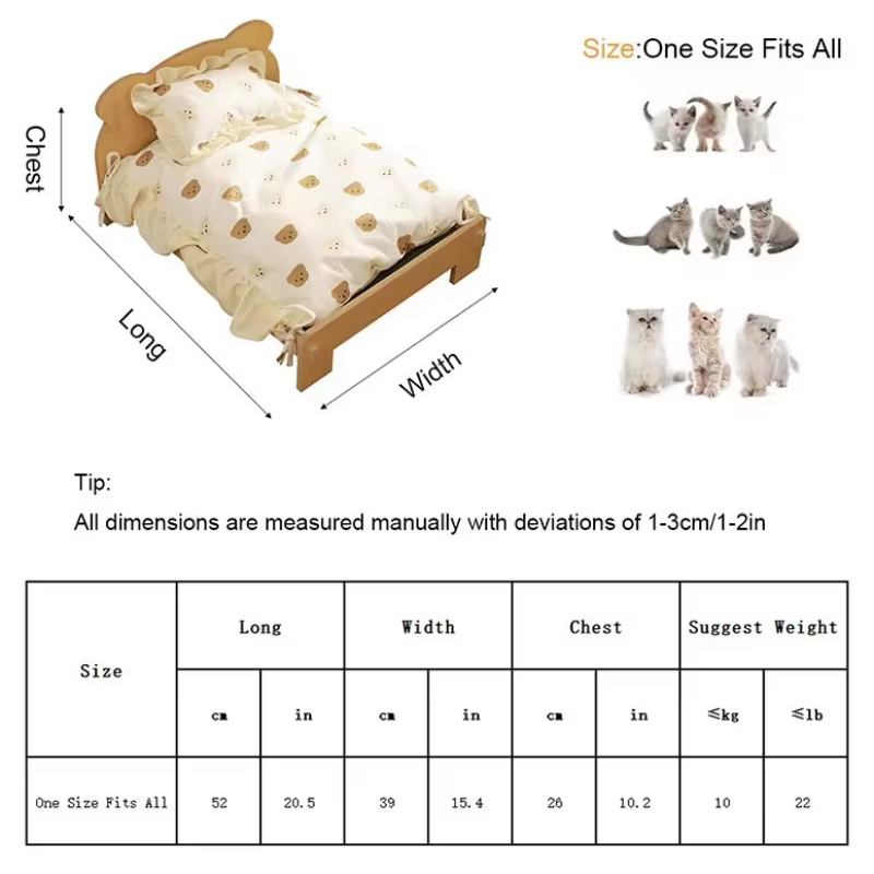 Cama para gatos diseño osito