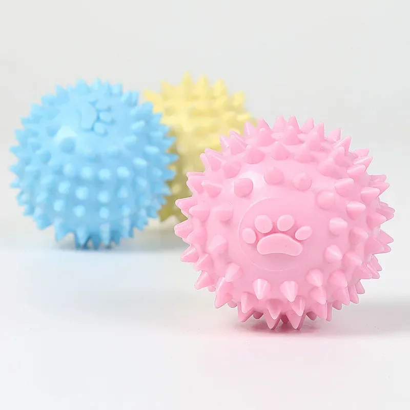Juguete masticable para perros con hueso y pelota de goma dental - imagen 3