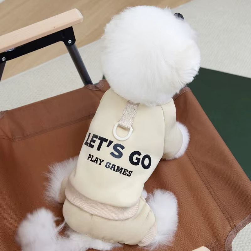 Mono cálido de otoño-invierno para gatos, perros pequeños y caniches