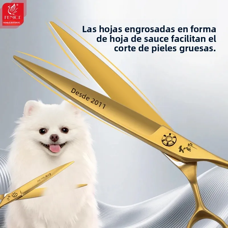 Tijeras de peluquería canina con dientes microdentados y sierra - imagen 2