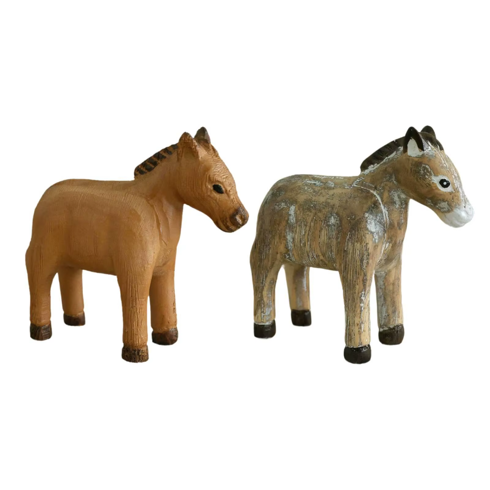 Figura de burro de madera: escultura nórdica para decoración - imagen 2