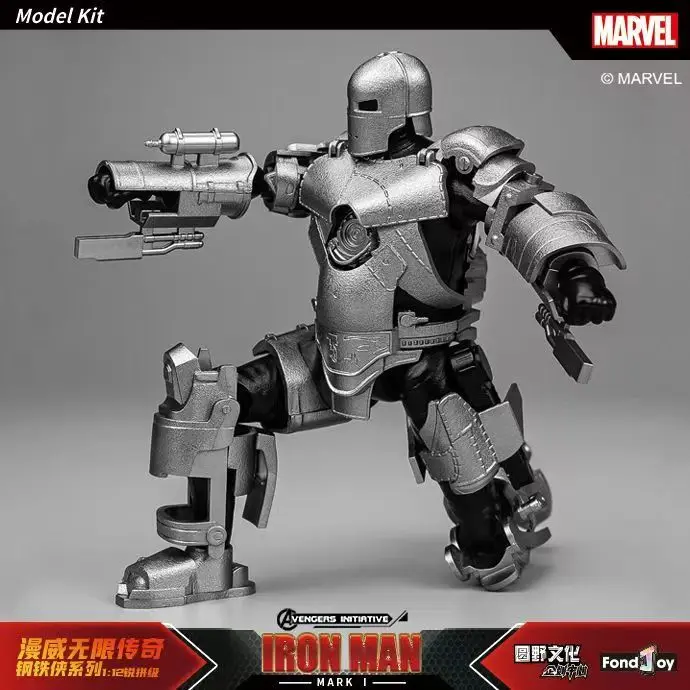 Figura coleccionable Iron Man MK1 1/12 – Decoración escritorio para fans Marvel