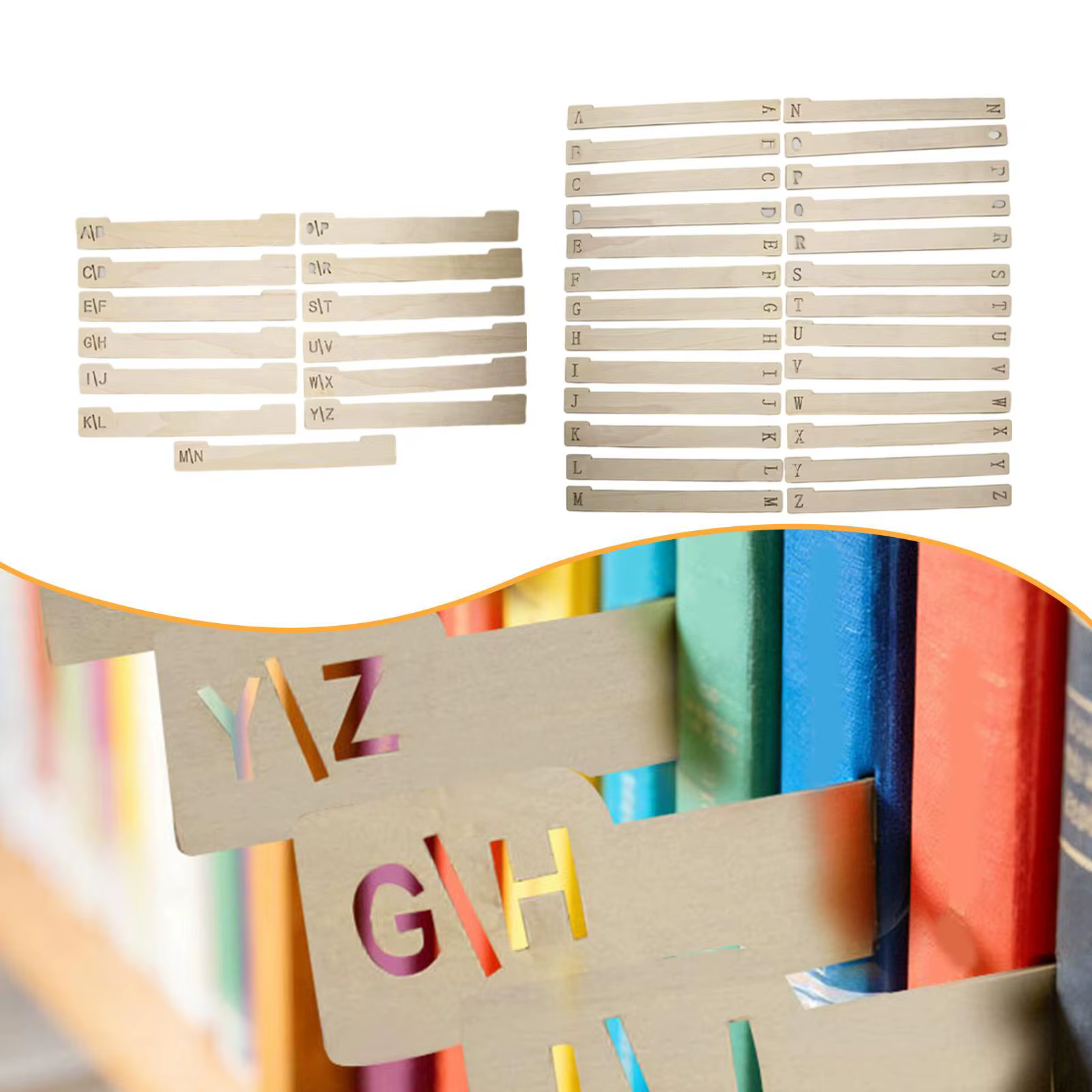 Separadores de estantería de madera para libros: gatos y perros - imagen 4