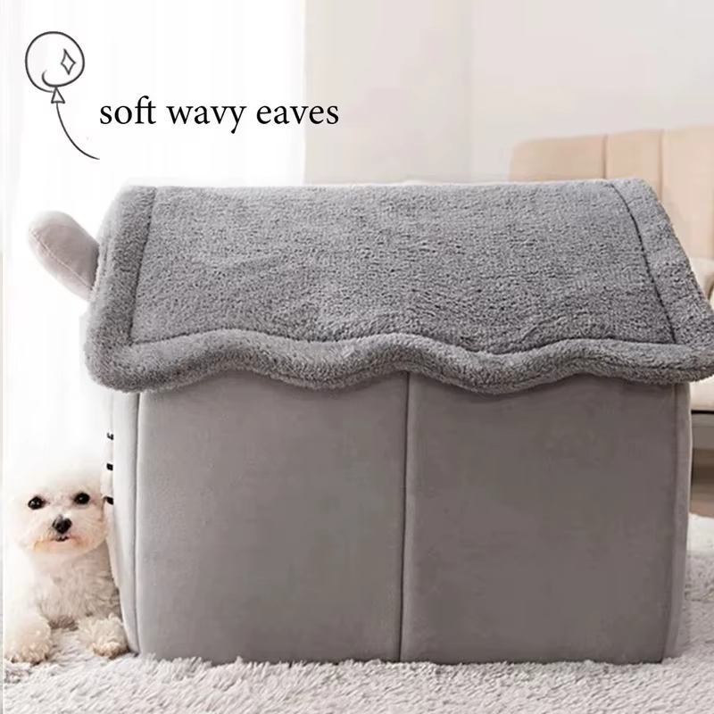Casa Cama Plegable Cálida para Gatos y Perros – Nido Interior para Invierno - imagen 3