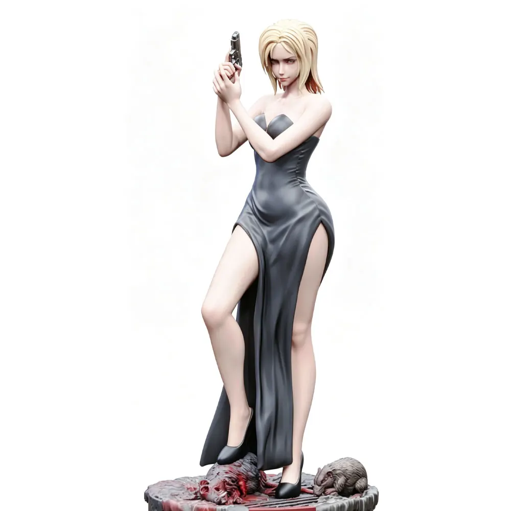 Figura de resina a escala 1/24 en gris – Modelo GK sin ensamblar ni pintar - imagen 4