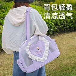 Bolso mochila transpirable para gatos y perros pequeños de viaje