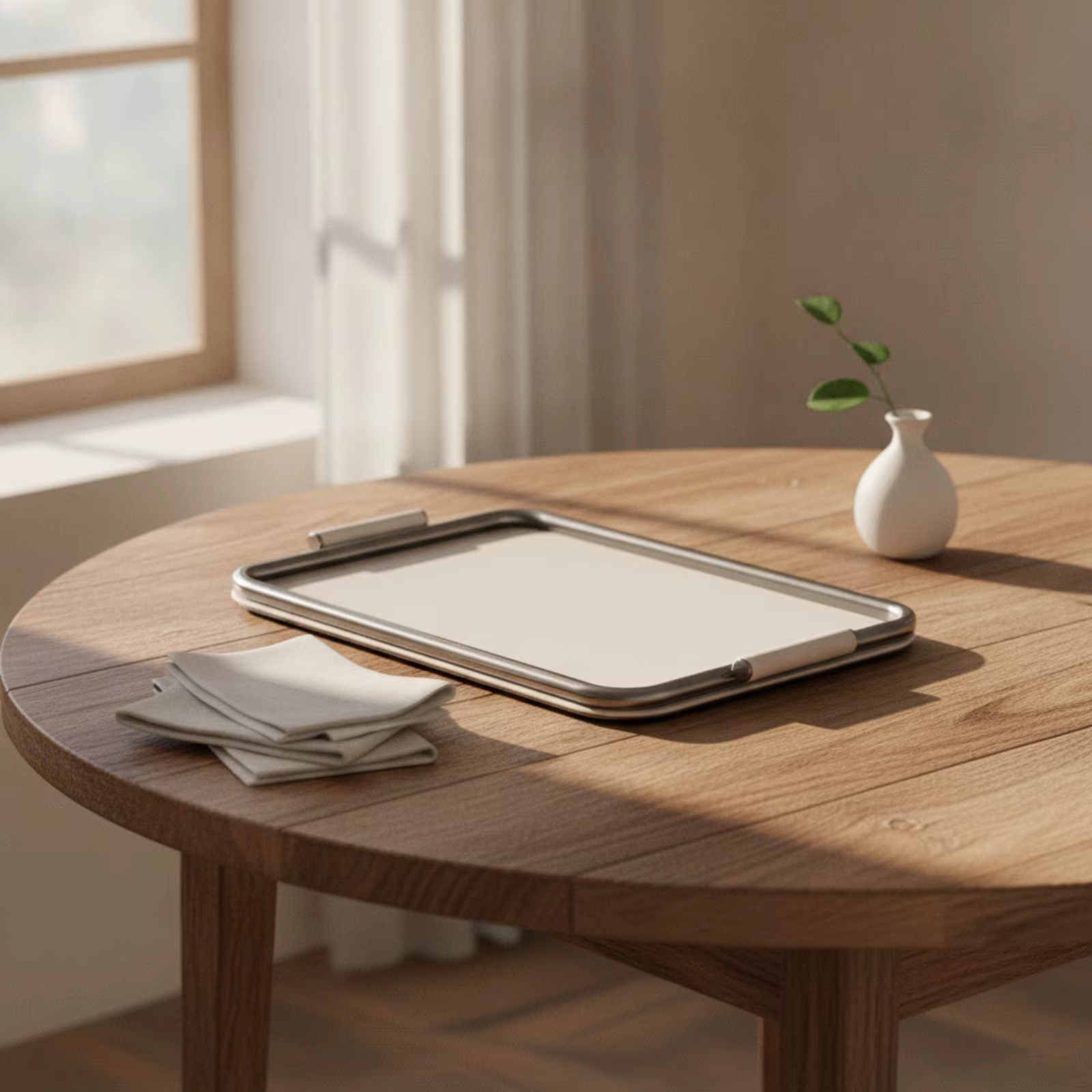 Bandeja de cuero con asas para gatos y perros – organizador de mesa - imagen 4