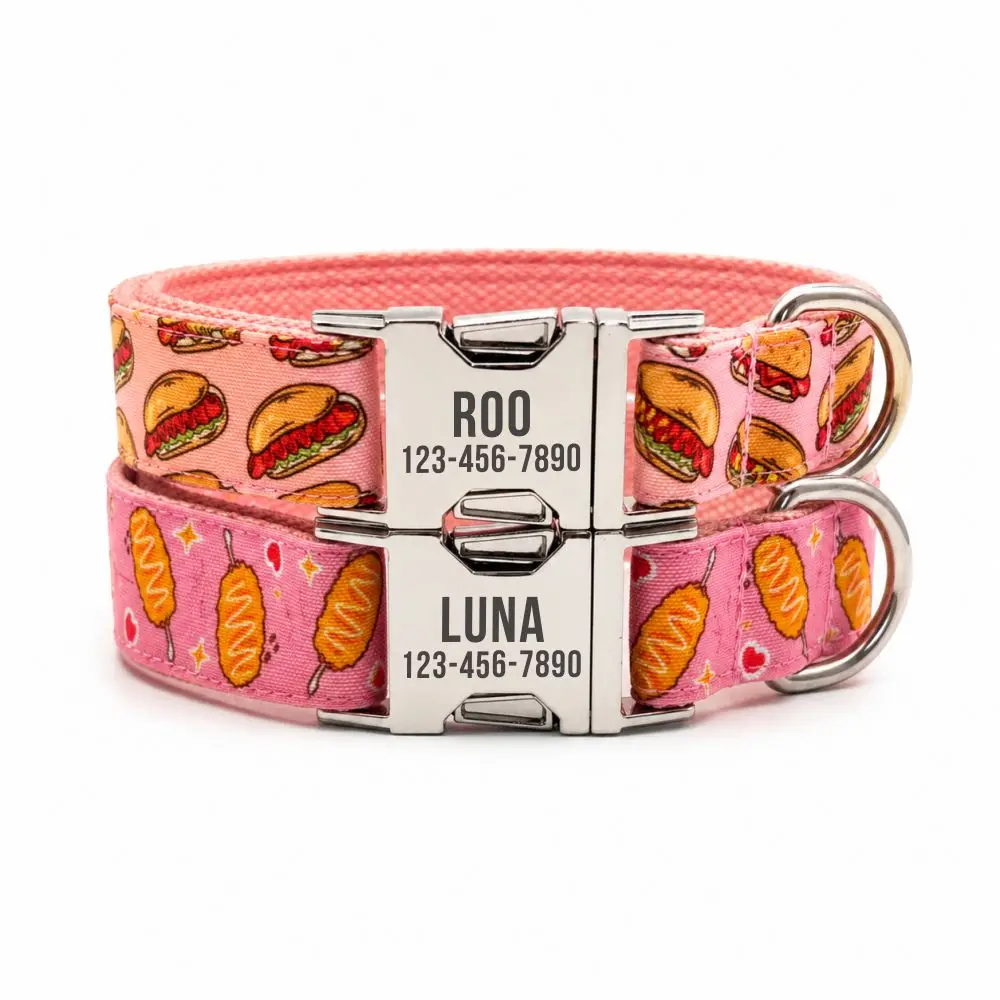 Collar Personalizado para Perro Hot Dog – Grabado Gratis y Hebilla Ajustable - imagen 5