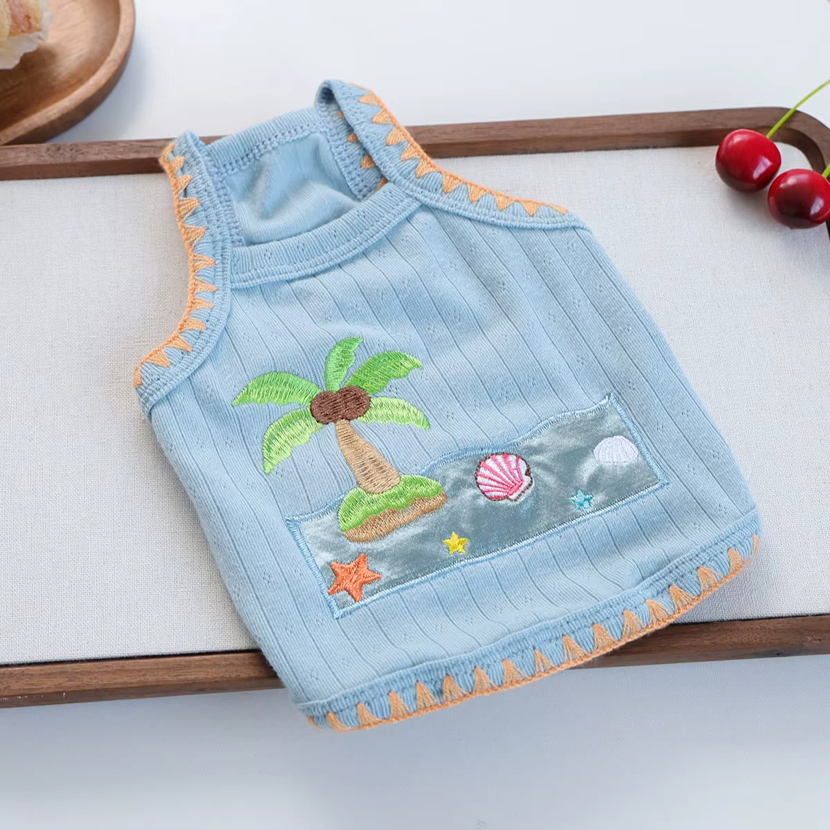 Chaleco verano perro pequeño y mediano – Diseño con palma - imagen 4