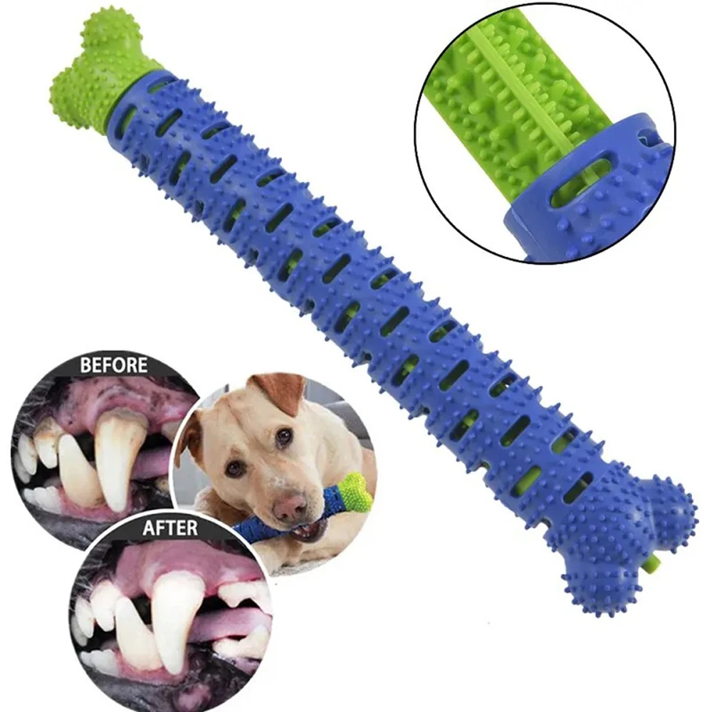 Juguete masticable de goma para perros: cepillo dental y masaje - imagen 3