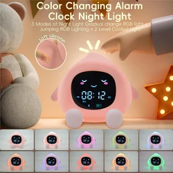 Reloj despertador infantil con luz nocturna táctil y luz suave