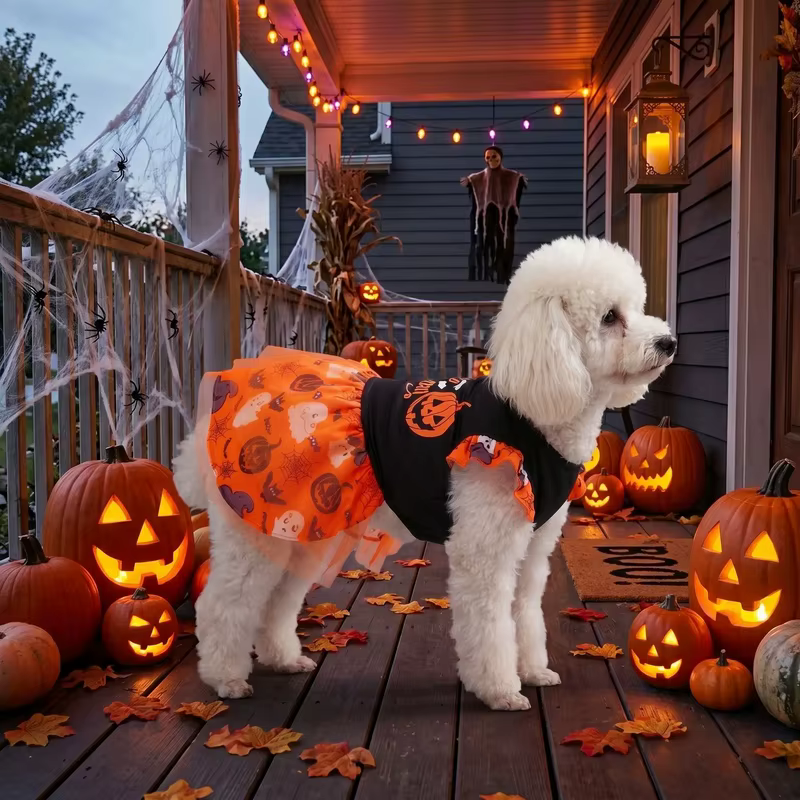 Disfraz de Halloween tutú calabaza perros y gatos pequeños medianos - imagen 2