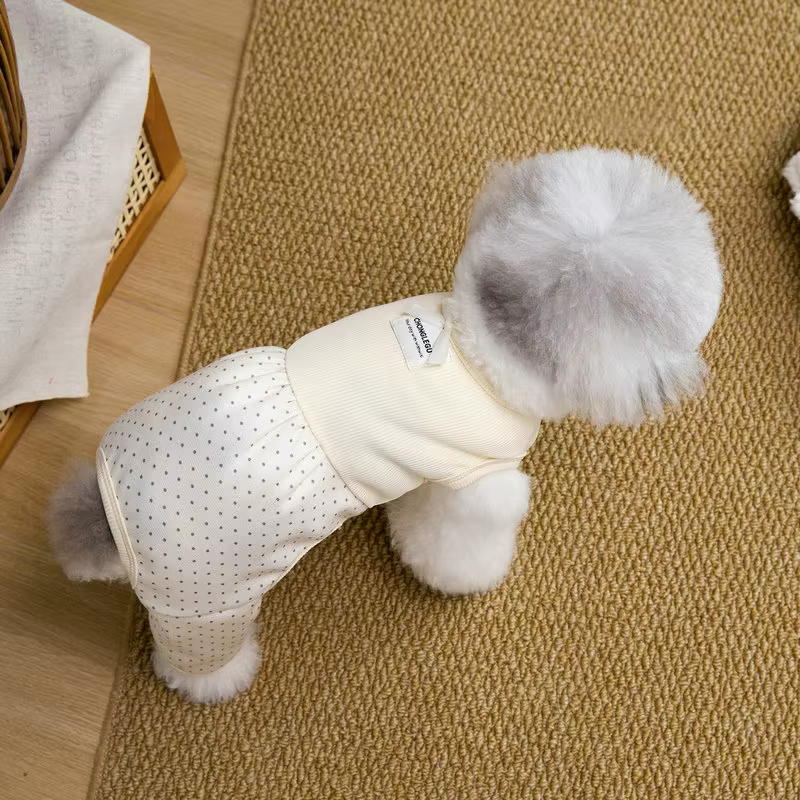 Pijama invierno perro y gato punto lunares Chihuahua transpirable - imagen 4