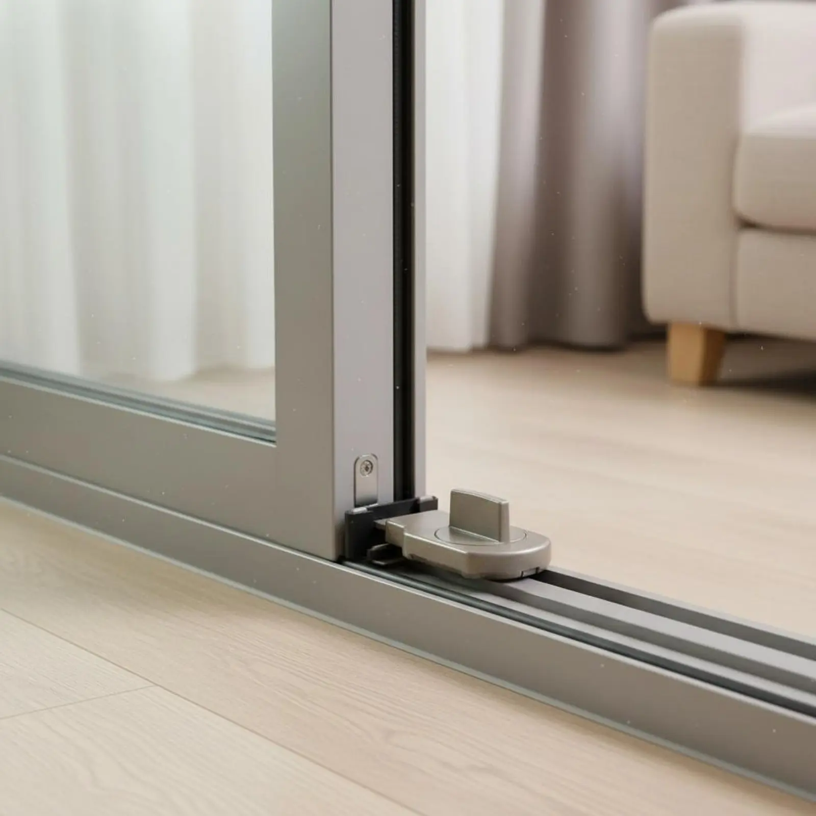 Cerradura de ventana de aluminio: pestillo de seguridad compacto - imagen 2