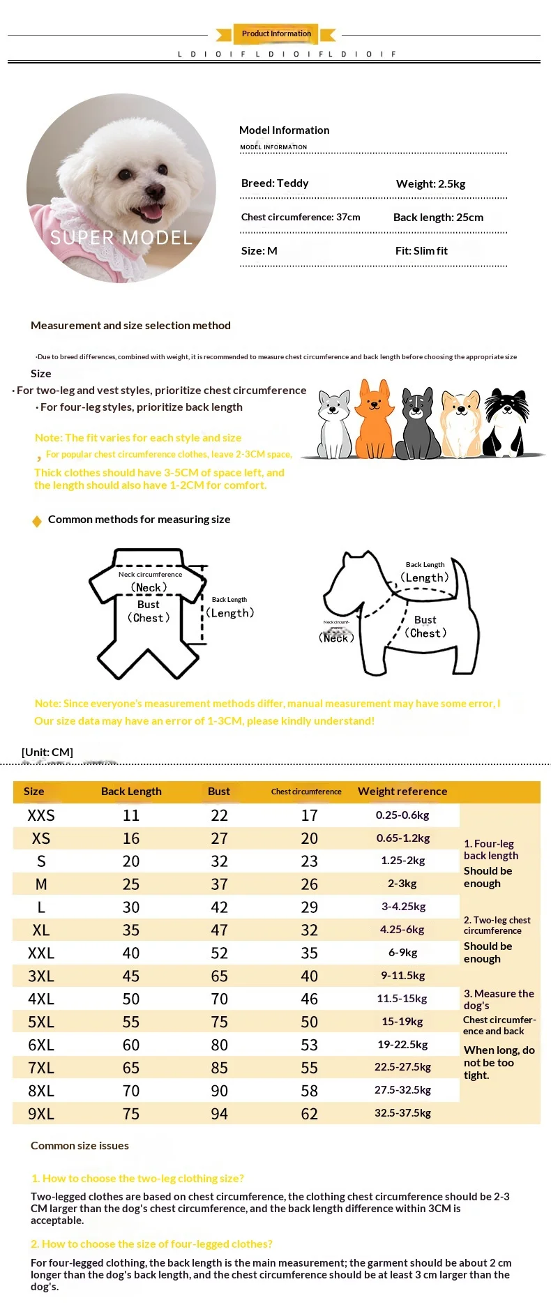 Pantalones antipolvo de 4 patas en perro pequeño