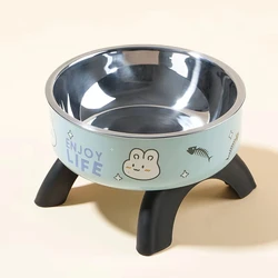 Cuenco elevado para gato y perro de acero inoxidable, patas altas