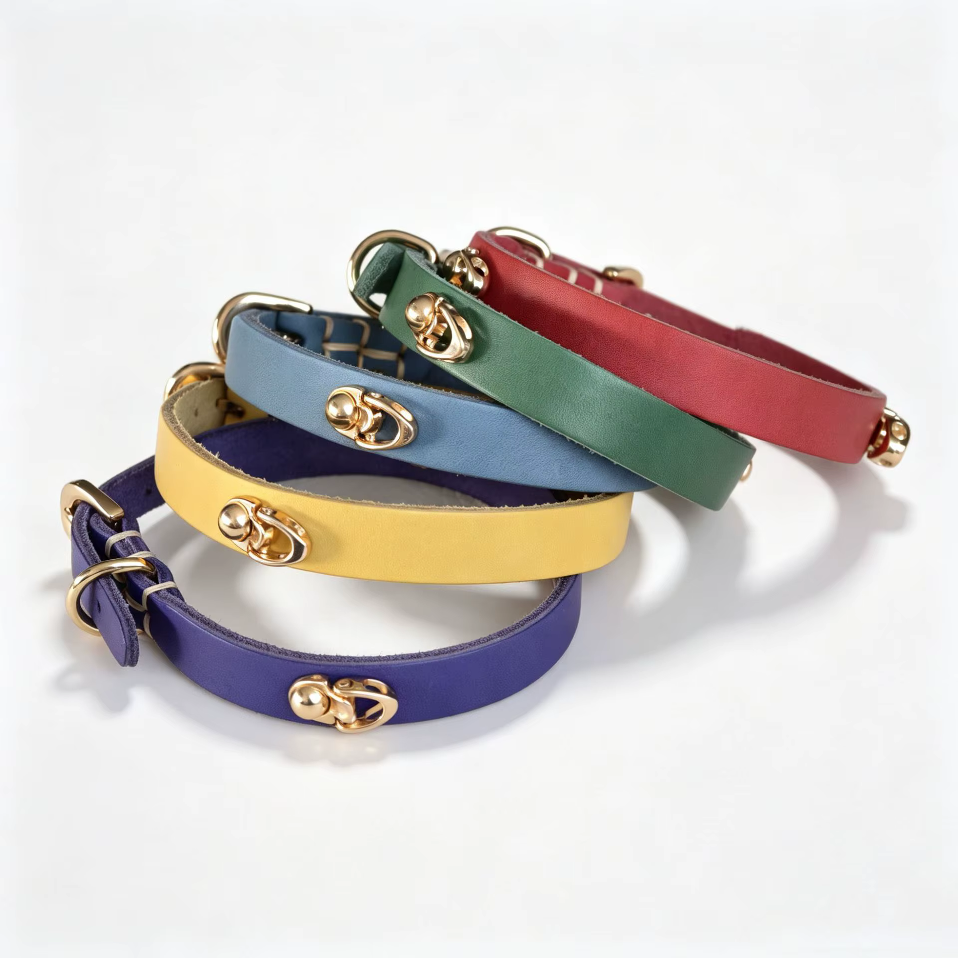 Collar cuero genuino para perros y gatos – Ajustable, antitirones - imagen 2