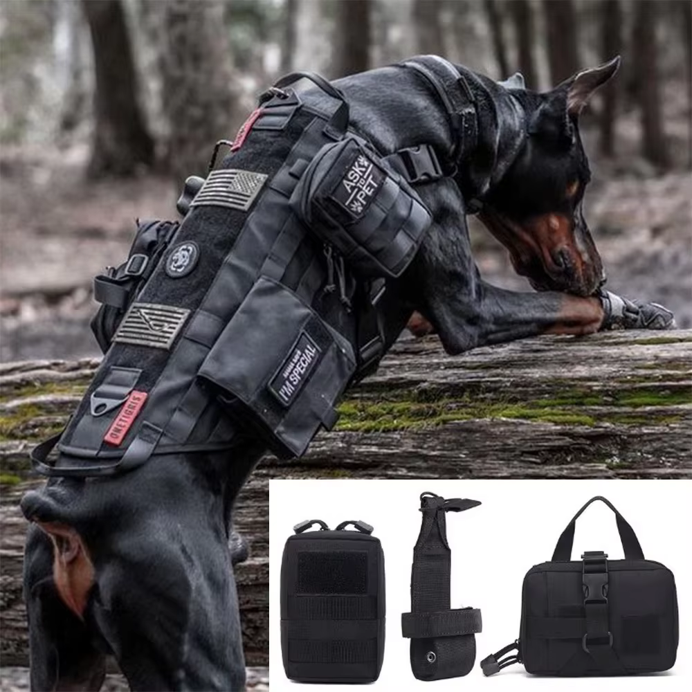 Bolsas multifuncionales arnés perro – Almacenamiento paseos - imagen 4