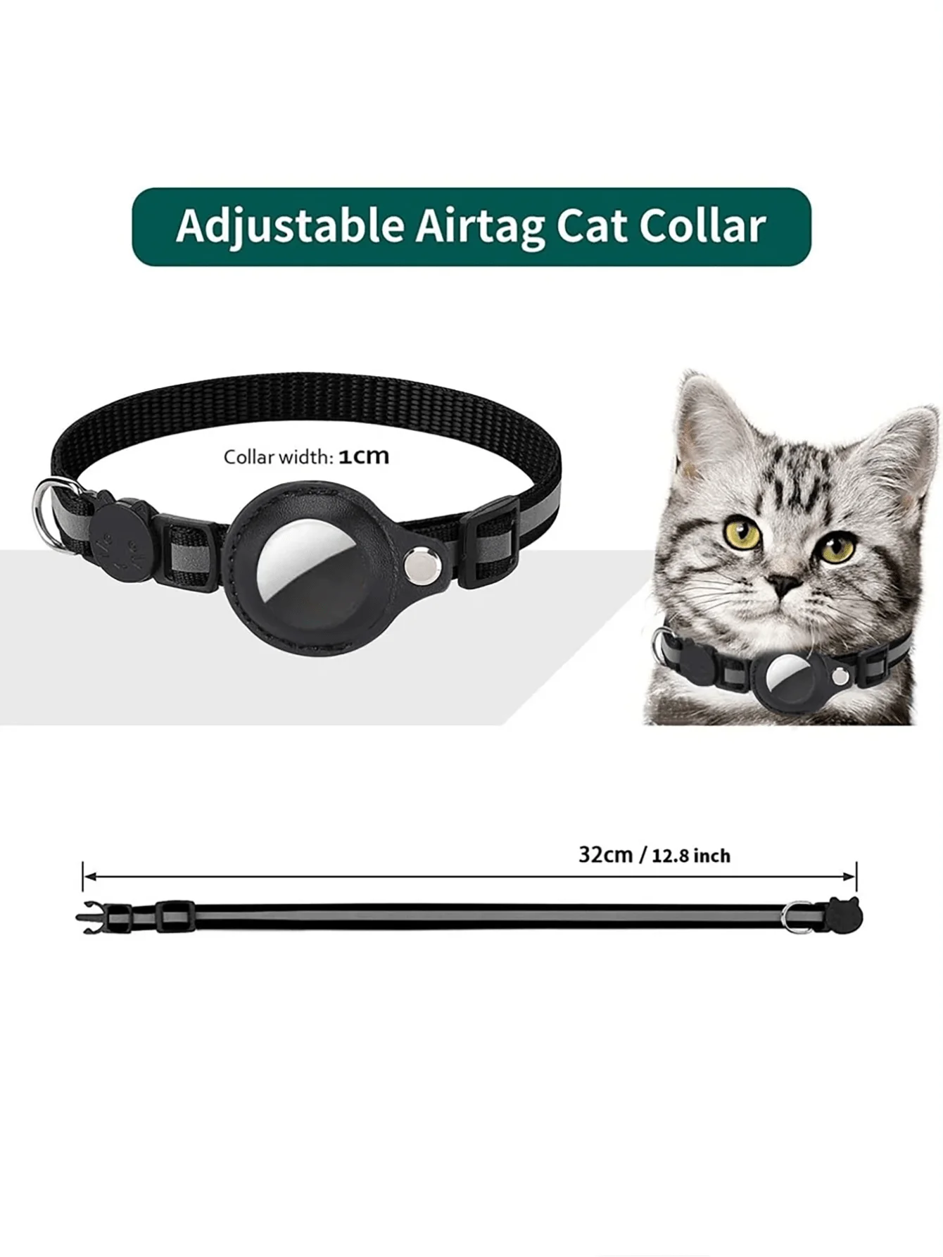 Detalle del collar impermeable para mascotas
