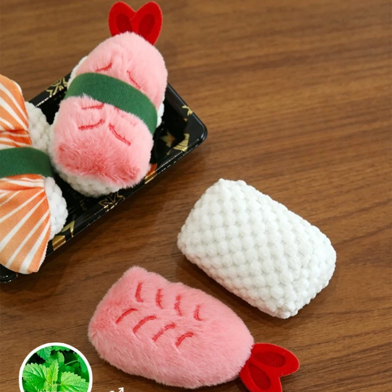 Juguete de peluche para gatos con catnip, sushi resistente al mordisco - imagen 5