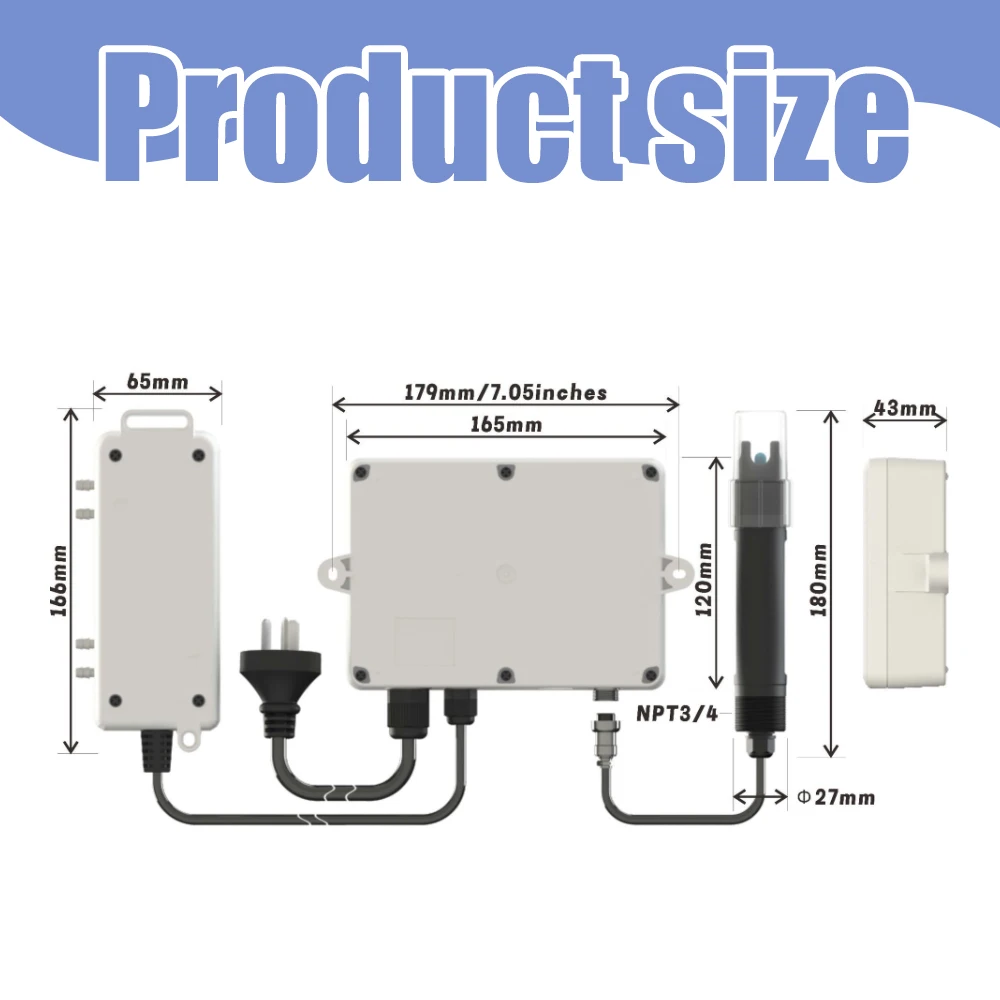 Medidor de pH digital automático con control para peceras y piscinas - imagen 4