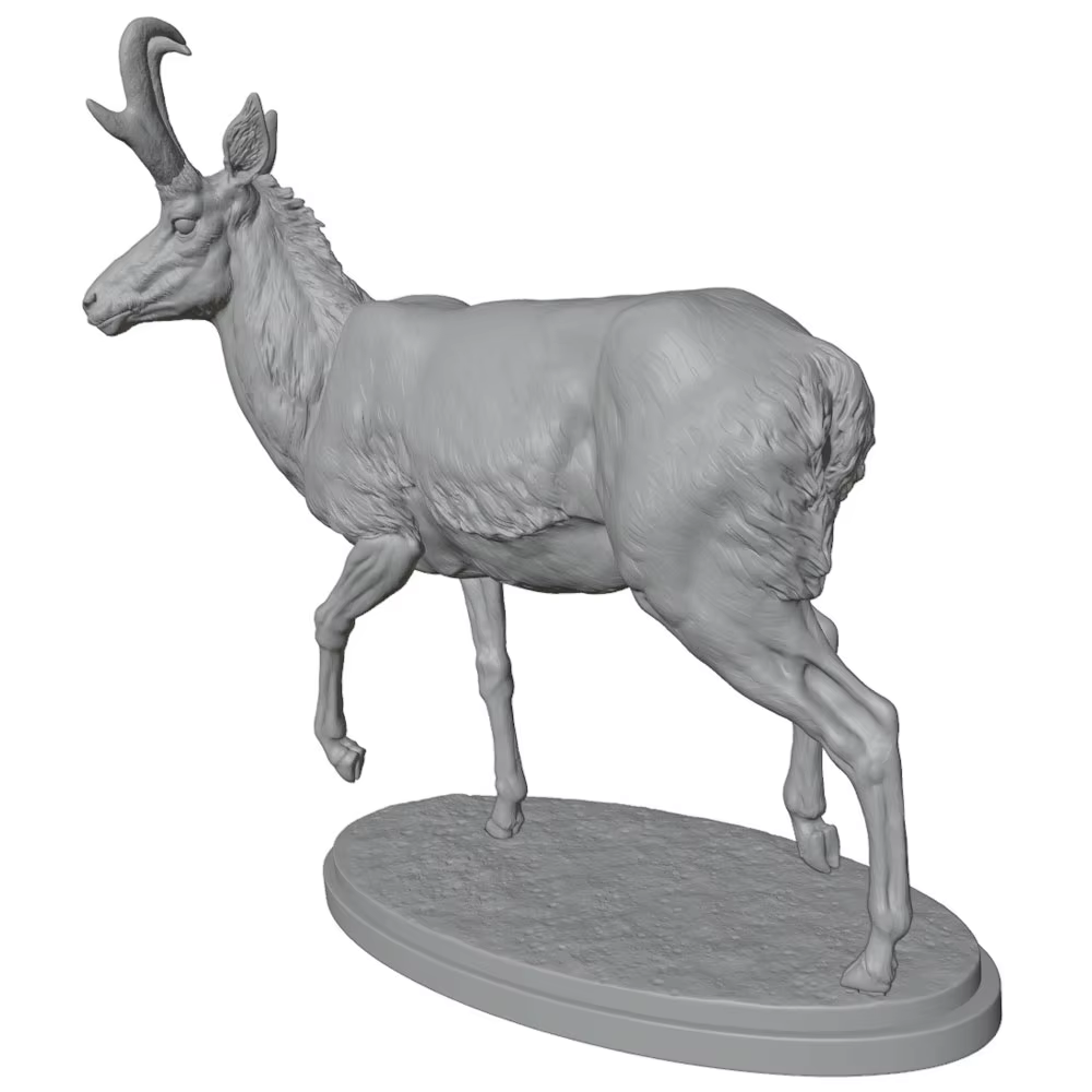 Miniatura de Antílope en 3D para Juegos de Mesa y Mesa de Estrategia