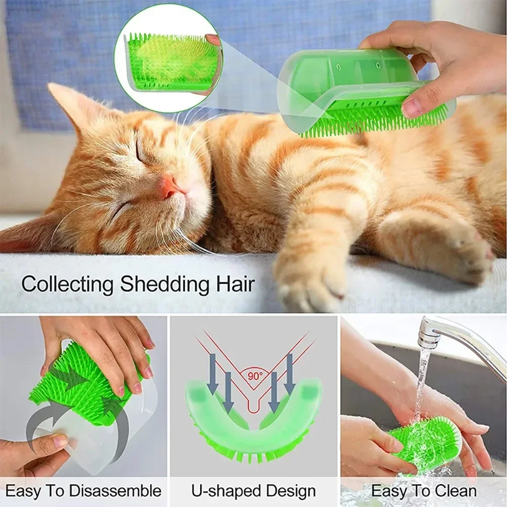 Cepillo de autocuidado para gatos con hierba gatera