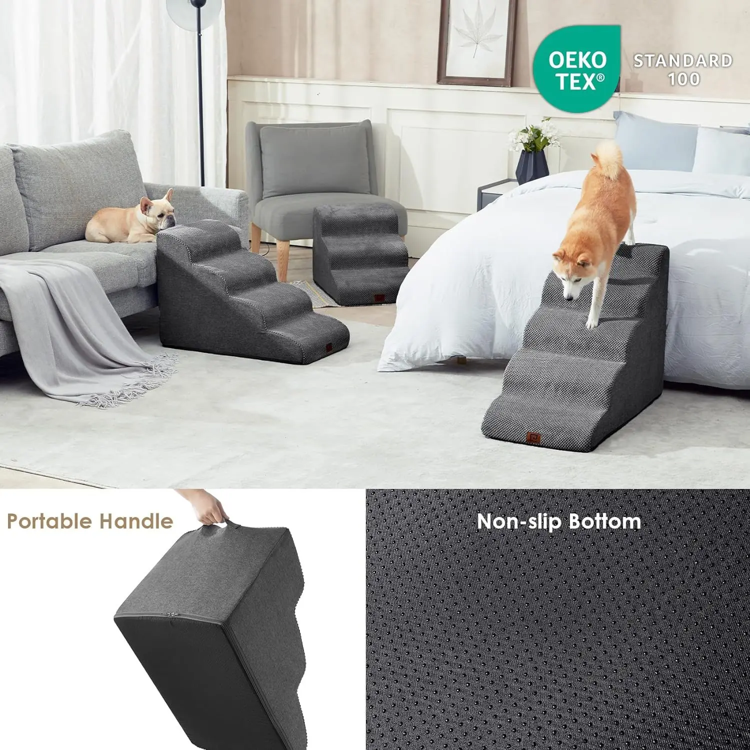 Rampa antideslizante para perros y gatos – Acceder a cama y sofá - imagen 4