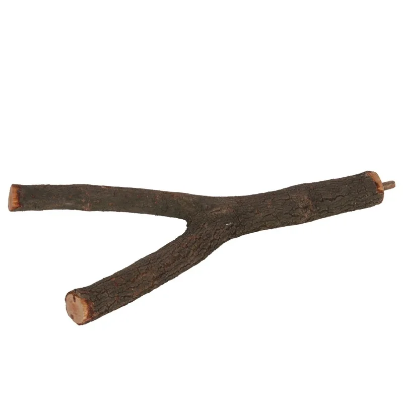 Percha de madera natural para jaulas de pájaros - imagen 3