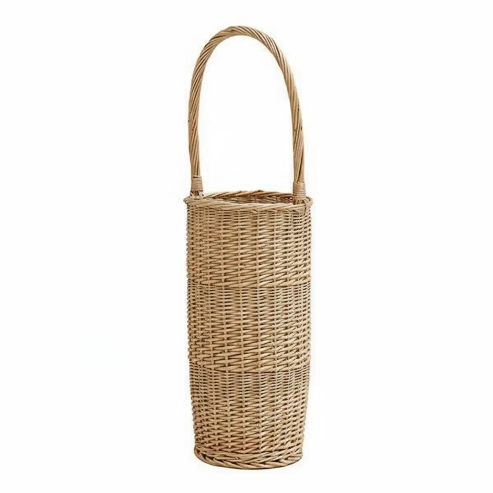 Soporte mimbre para sombrilla exterior – Base cónica con asa arqueada - imagen 2