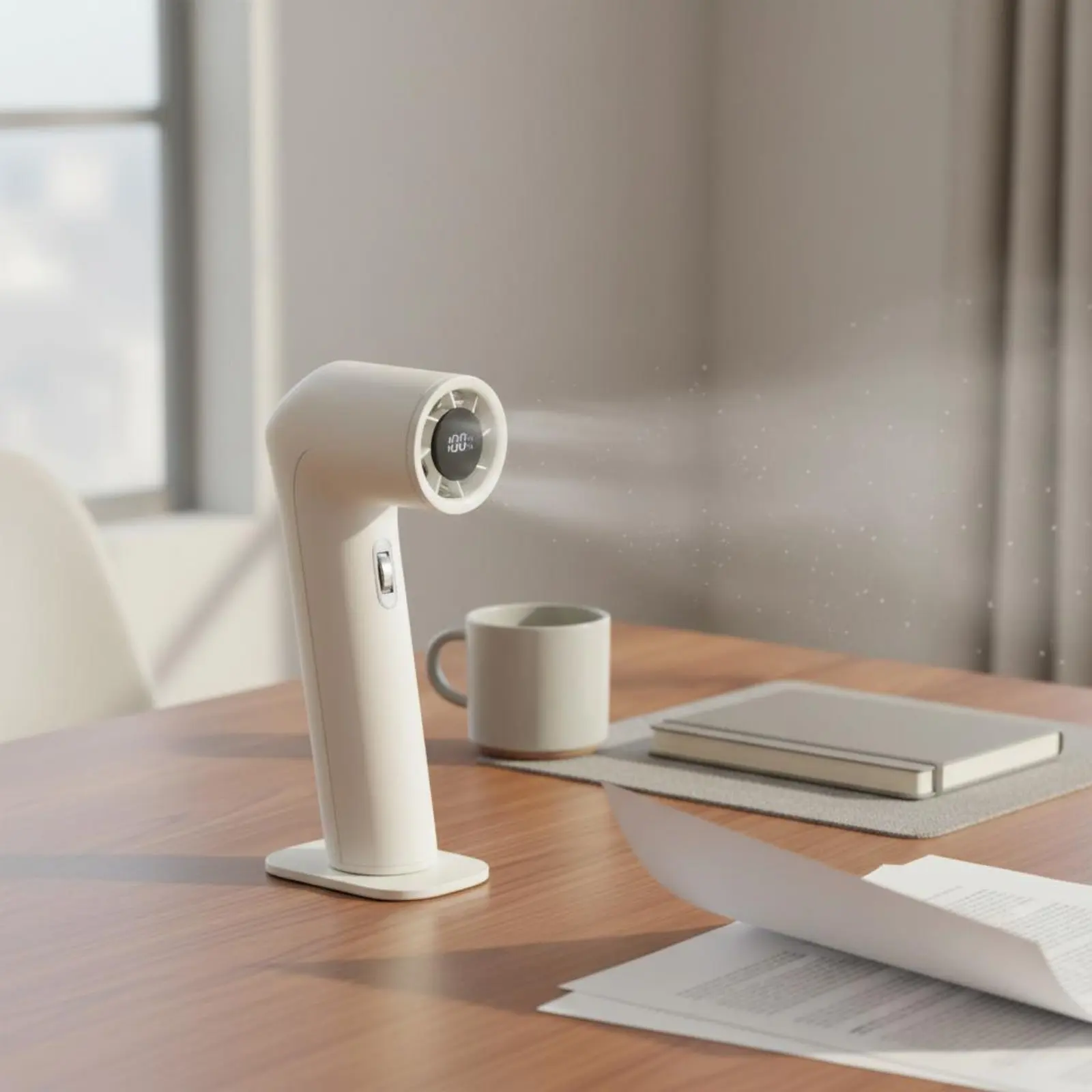 Ventilador portátil silencioso para gatos y perros, carga Tipo-C - imagen 2