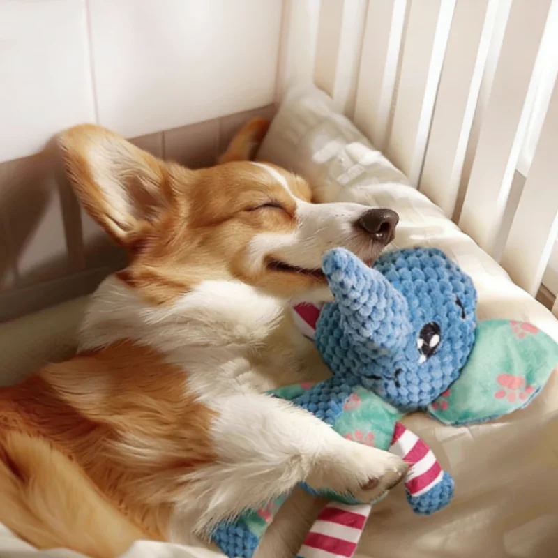 Juguete peluche interactivo masticable con sonido para perros y gatos - imagen 5