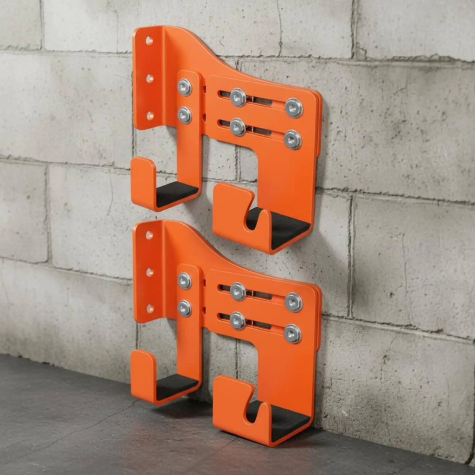Soporte pared para herramientas de carpintería – Juego 2 ganchos ajustables para garaje