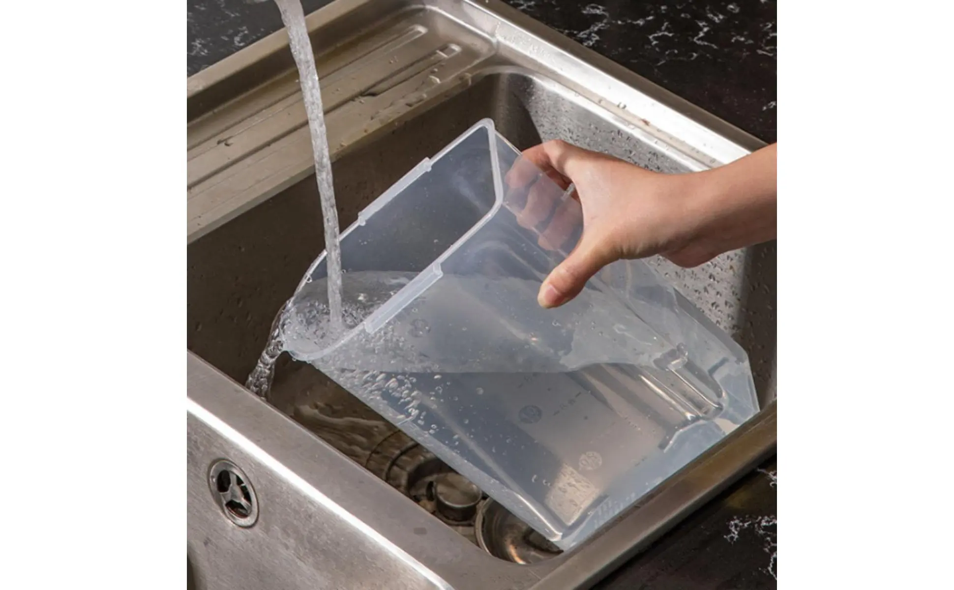 Contenedor hermético transparente para almacenamiento de arroz