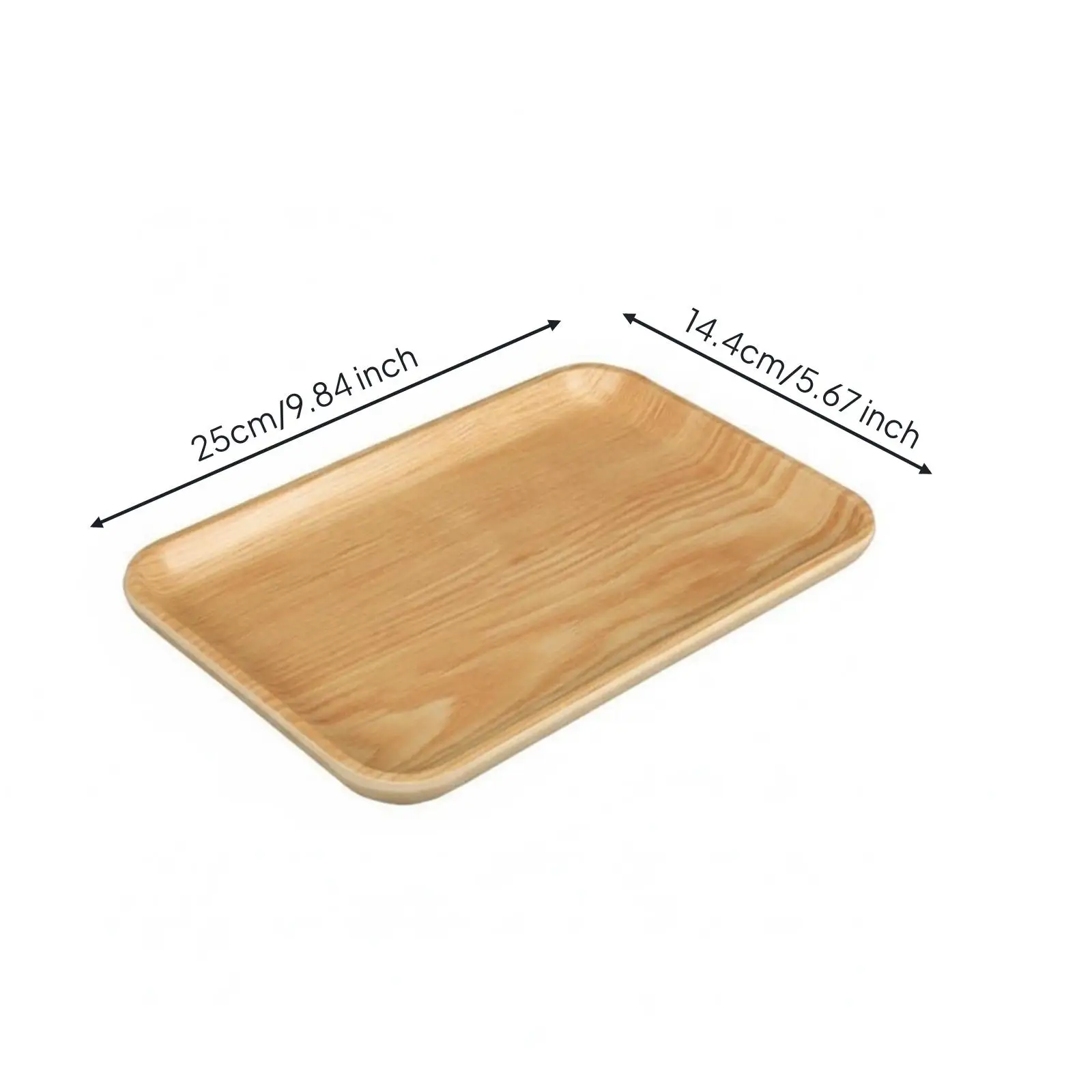Bandeja Rectangular de Melamina para Gatos y Perros – Efecto Madera - imagen 4
