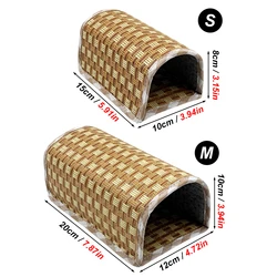 Cama túnel refrescante de hierba natural para hámster y cobayas – Nido verano