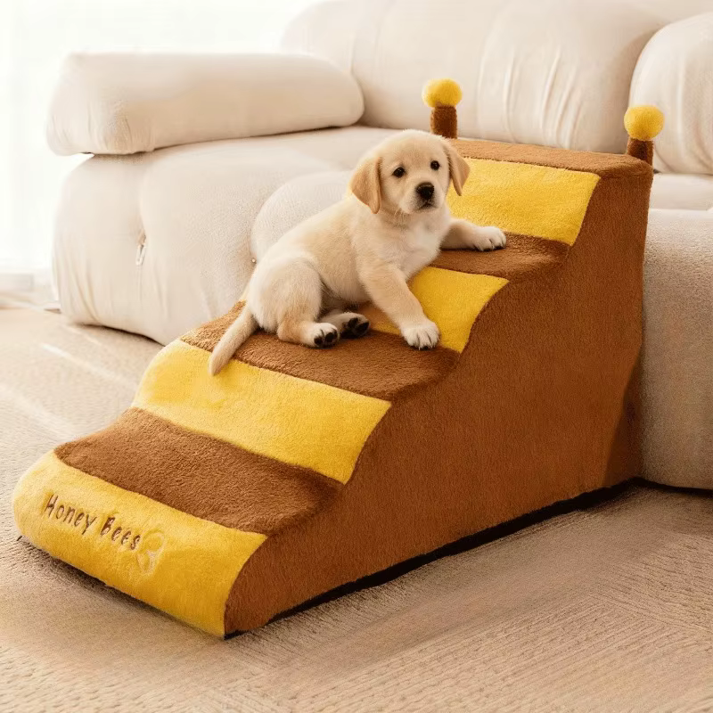 Rampa escalera 3-4 peldaños perros gatos sofá cama antideslizante - imagen 2