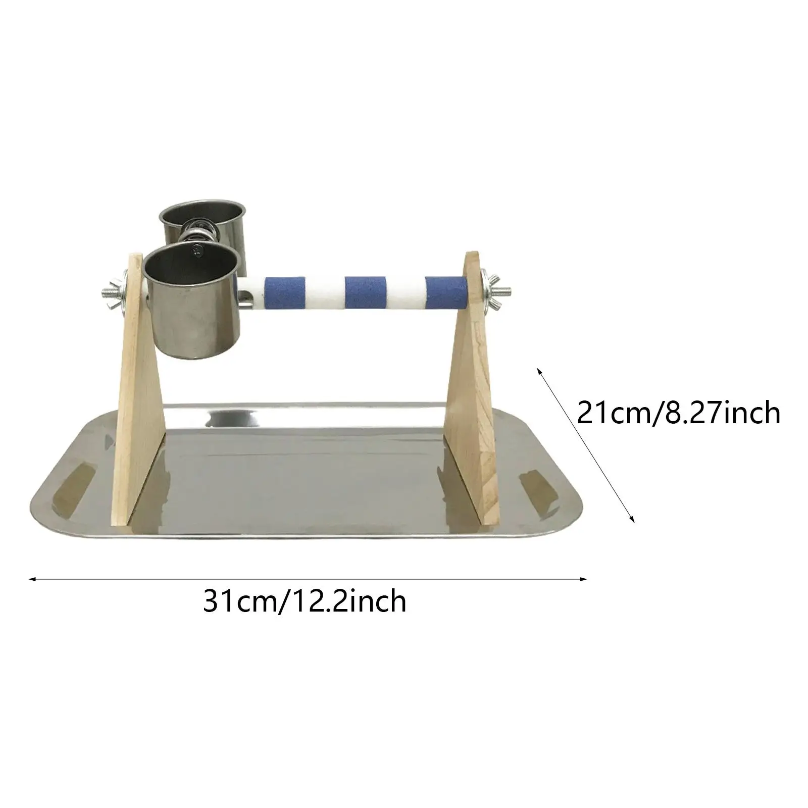 Parrot Playground Bird Play Stand Parrot Toys Wood Bird Perch for Conures Cockatiels