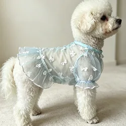 Vestido princesa para perro: verano lazo rojo y azul, Chihuahua