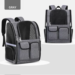 Mochila plegable Oxford ventilada para perros y gatos – con bols