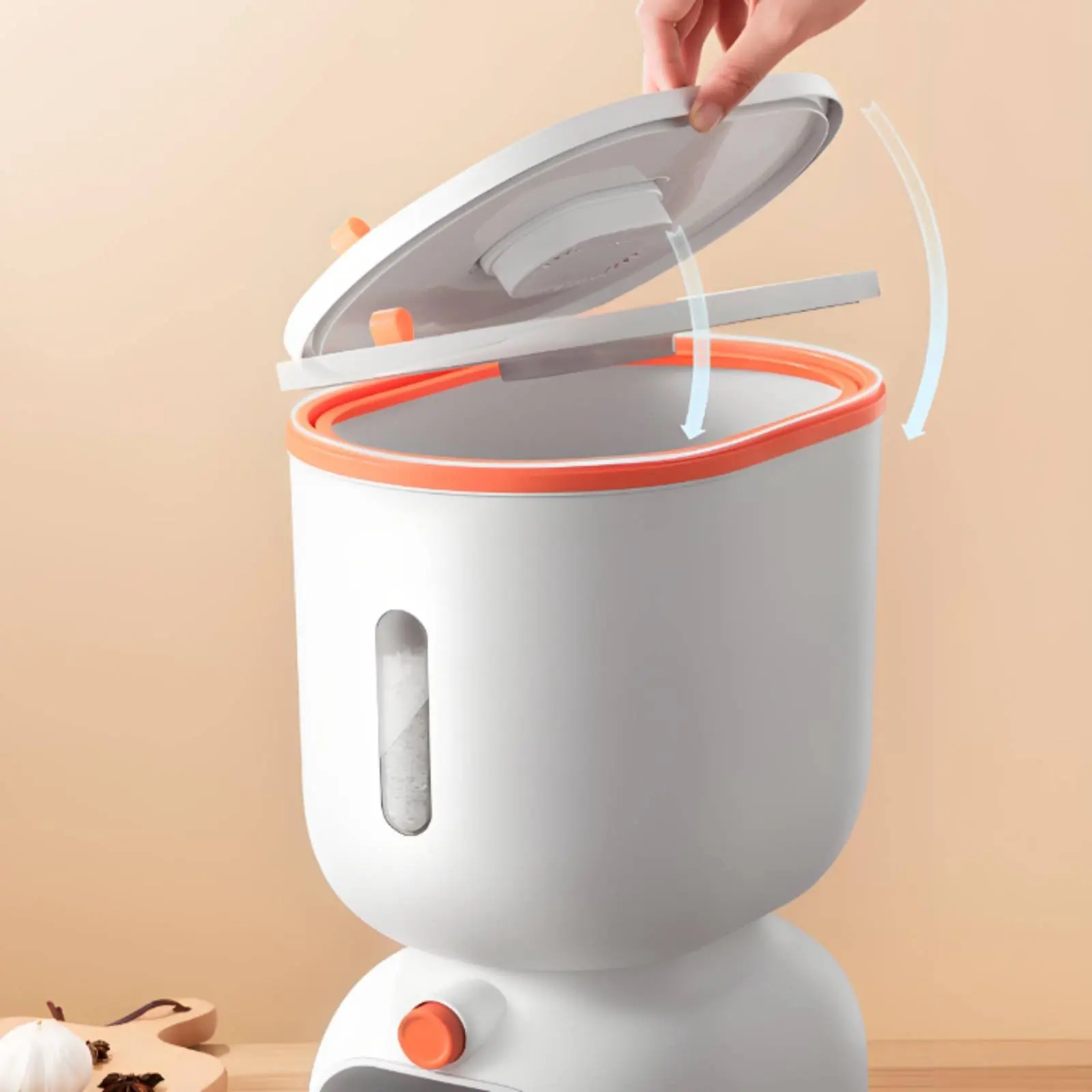 Contenedor dosificador de alimento seco con taza medidora gatos y perros - imagen 3