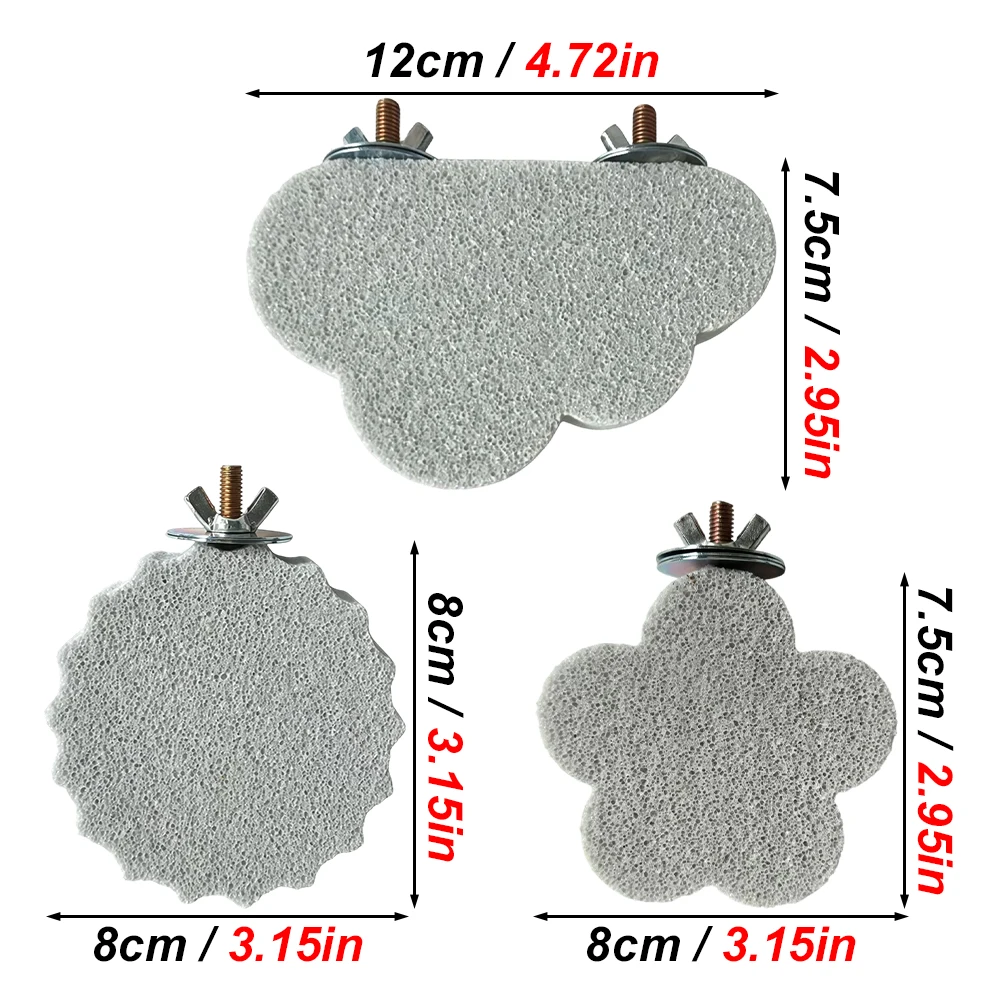 Plataforma de piedra de lava para cacatúas y periquitos, afila el pico - imagen 3