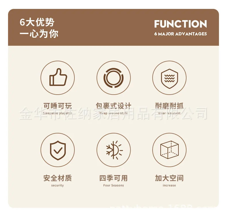 Vista lateral del nido mostrando el cierre semi‑cerrado y la cremallera