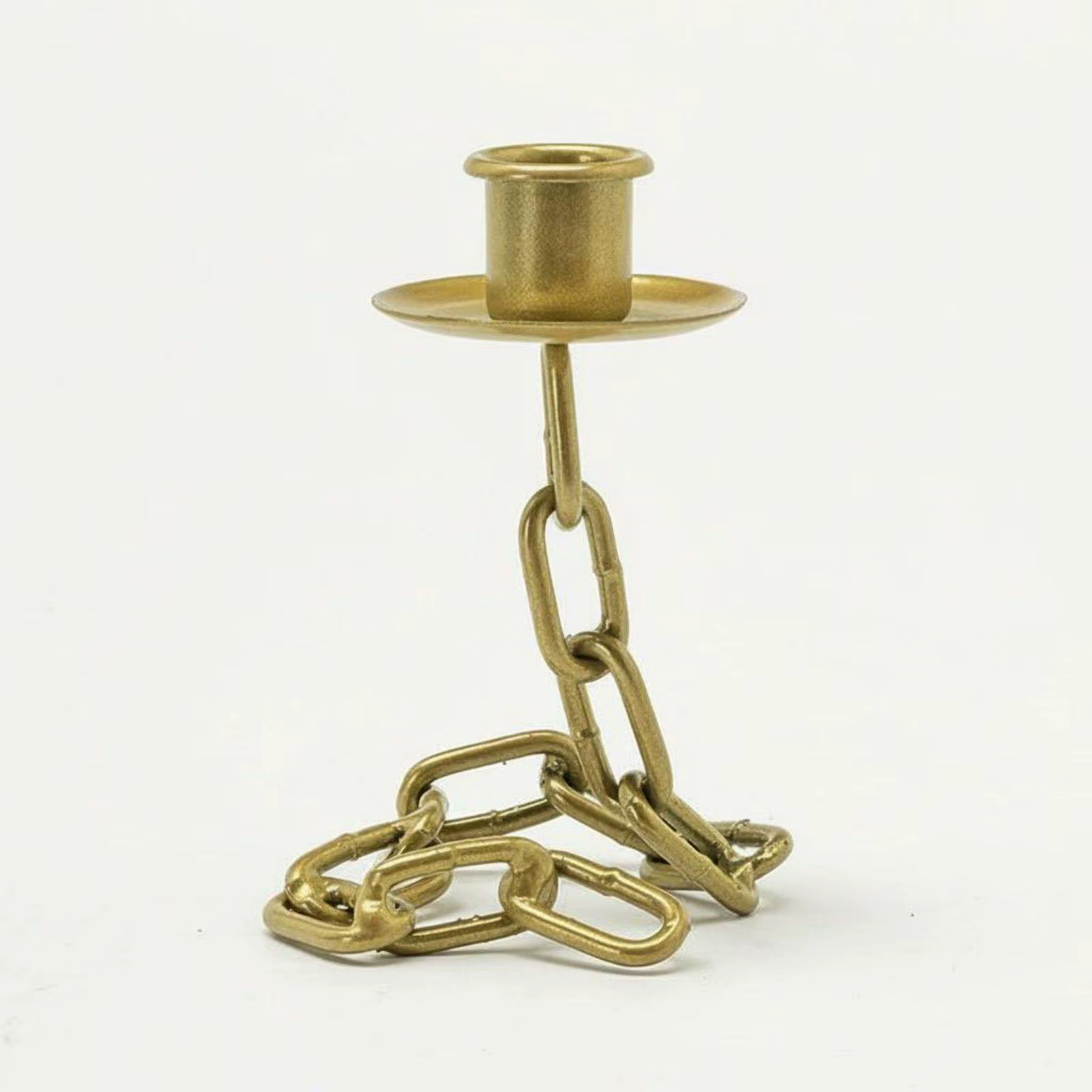 Candelabro decorativo de eslabones de cadena con ilusión óptica - vista general