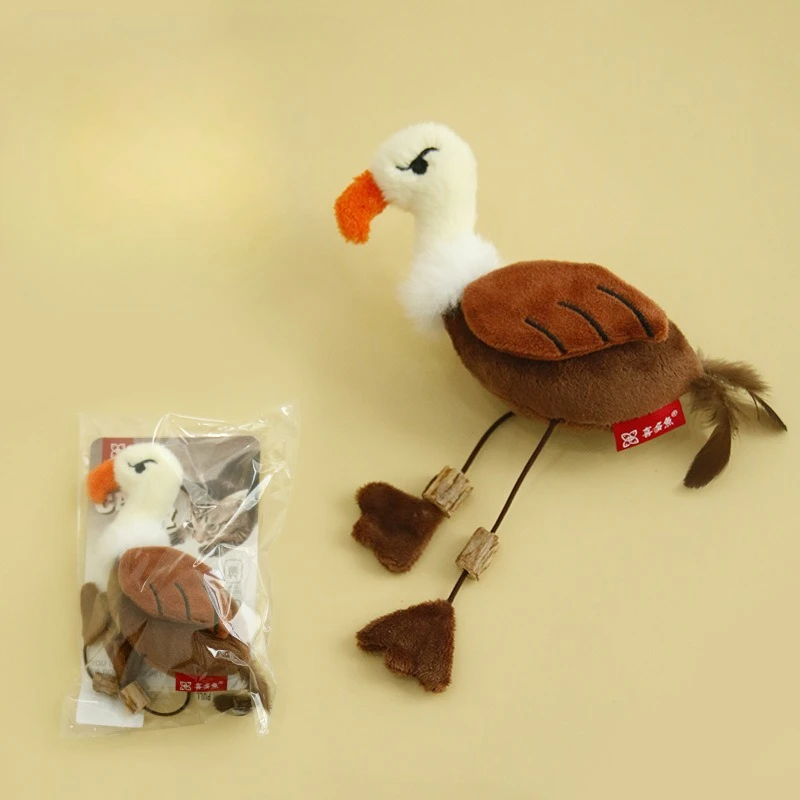 Juguete peluche con hierba gatera y pluma dental para gatos - imagen 3