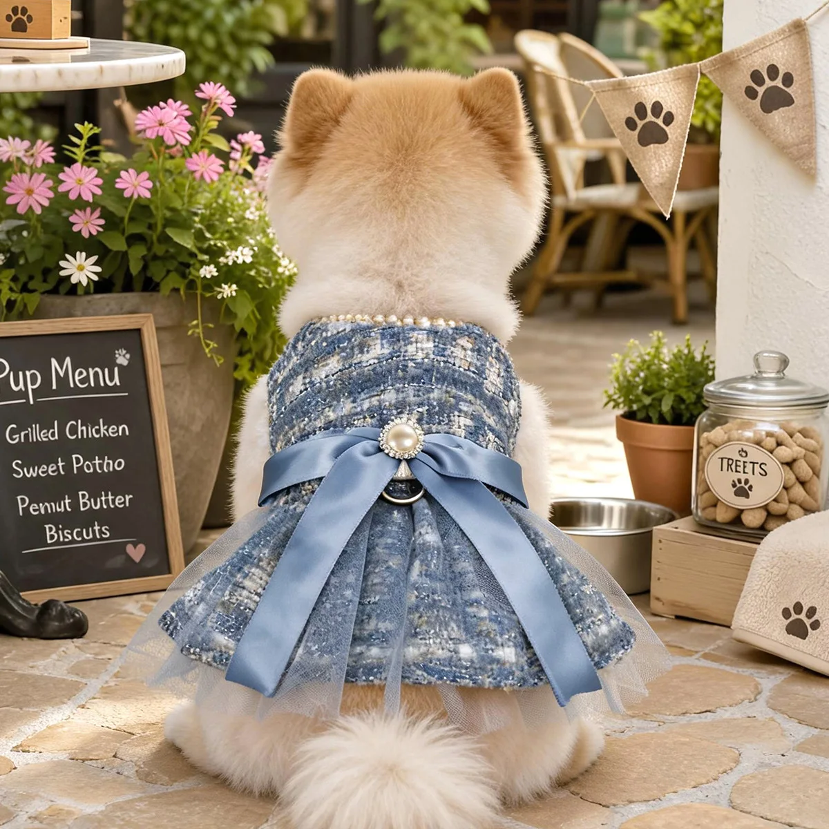 Vestido con lazo para perros pequeños: Chihuahua y Bichón Frisé - imagen 3